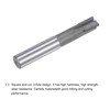 sourcing map Square Nose End Mill, 12mm Cutting Dia Tungsten