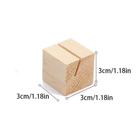 Pack of 20 Wooden Memo Holders, Photo Stands, Wooden Place Card Holders for Restaurants, Weddings, Banquets and Parties, Celebrations for Table Number, Place Card Holder, Photo Stand