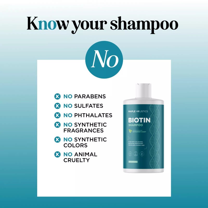 Maple Holistics Volumizing Biotin Shampoo for Thinning Hair