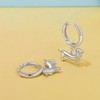 Dachshund Dog Dangle Drop Earrings - 925 Sterling Silver Huggie