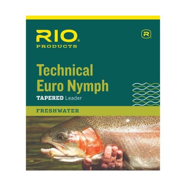 Technical Euro Nymph Leader with Tippet Ring 14FT 2X/4X (Pink & Yellow)