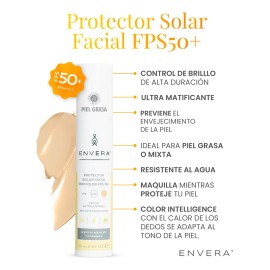 Protector Solar Facial Color Light Oil Control Piel Grasa Spf Uva Uvb Ultra Matificante Antioxidantes Primer Resistente Agua Sudor Envera