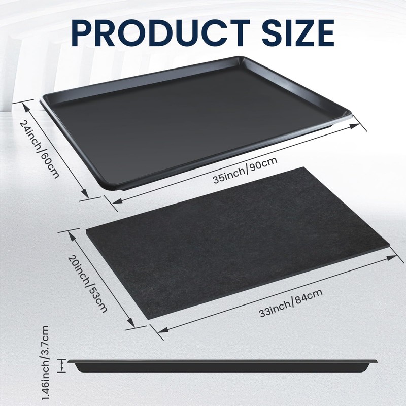 3 Pack Extra Large Oil Drip Pan, 35 x 24