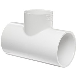 Spears 401 Series PVC Pipe Fitting, Tee, Schedule 40, White, 3/4" x 1/2" Socket