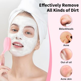 VARKAGE 4 Stück Wasserdicht Silikon Gesichtsreinigungsbürste, Manuelle Gesichtsbürste, Peeling Reinigungsbürste Gesicht für Make Up Rückstände