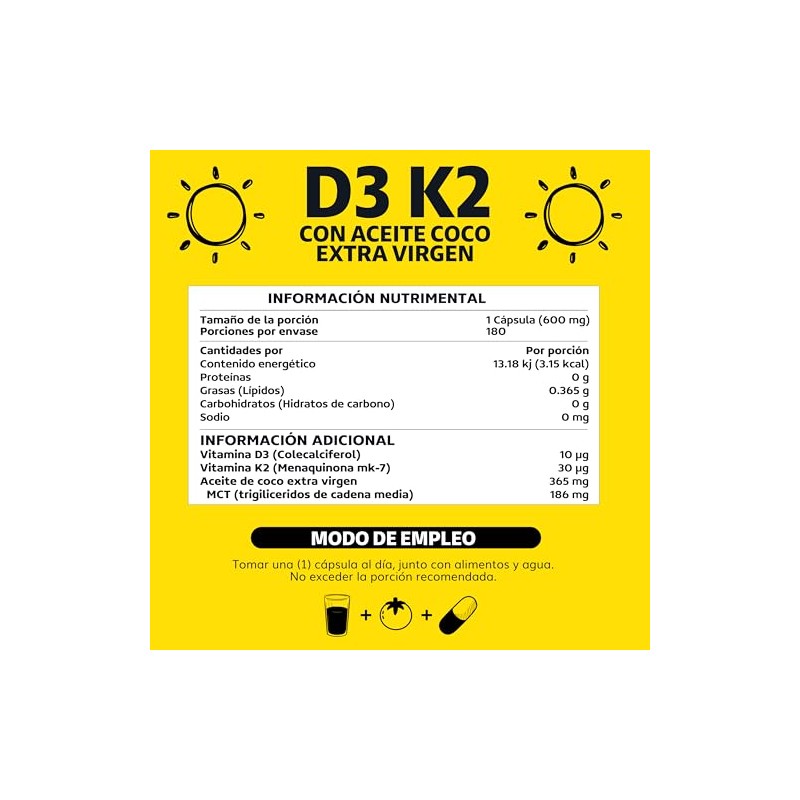 Beyond Vitamins | Vitamina D3 + Vitamina K2 con Aceite