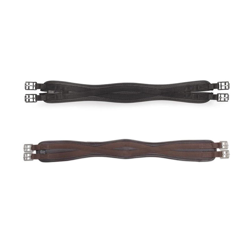 ANTI-CHAFE CONTOUR GIRTH HORSE TACK SADDLE STRAP [BLACK] [30"]