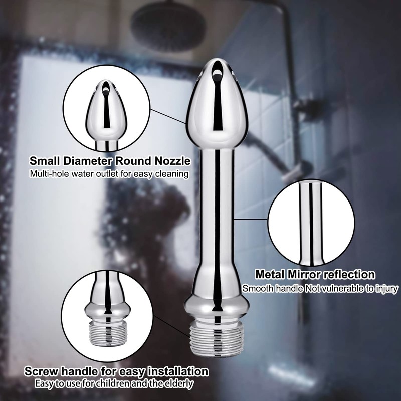 5 Holes Aluminum New Nozzle Clean Shower Head, Aluminum Cleaner