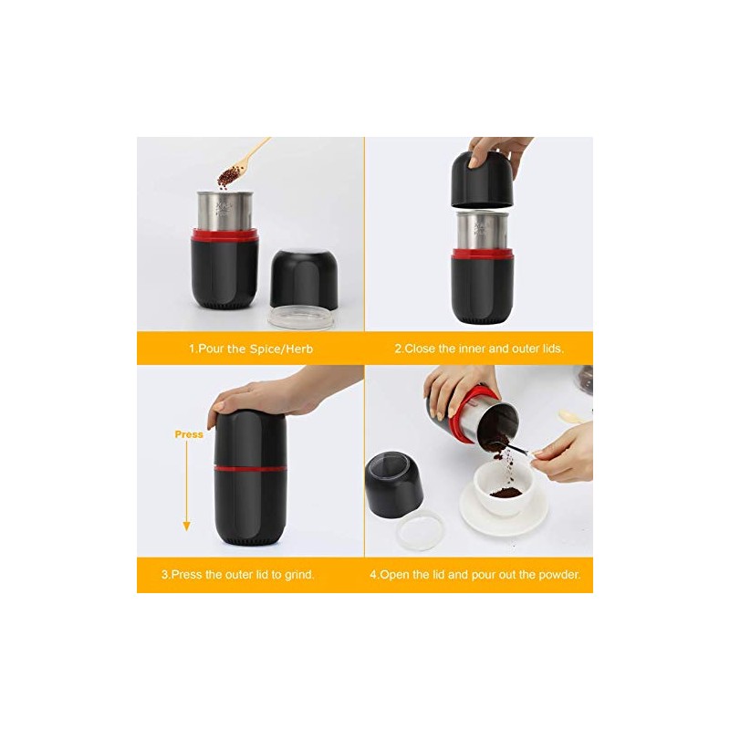 Molinillo de hierbas eléctrico, Turimon grande molinillo/molino/trituradora de hierbas/café para