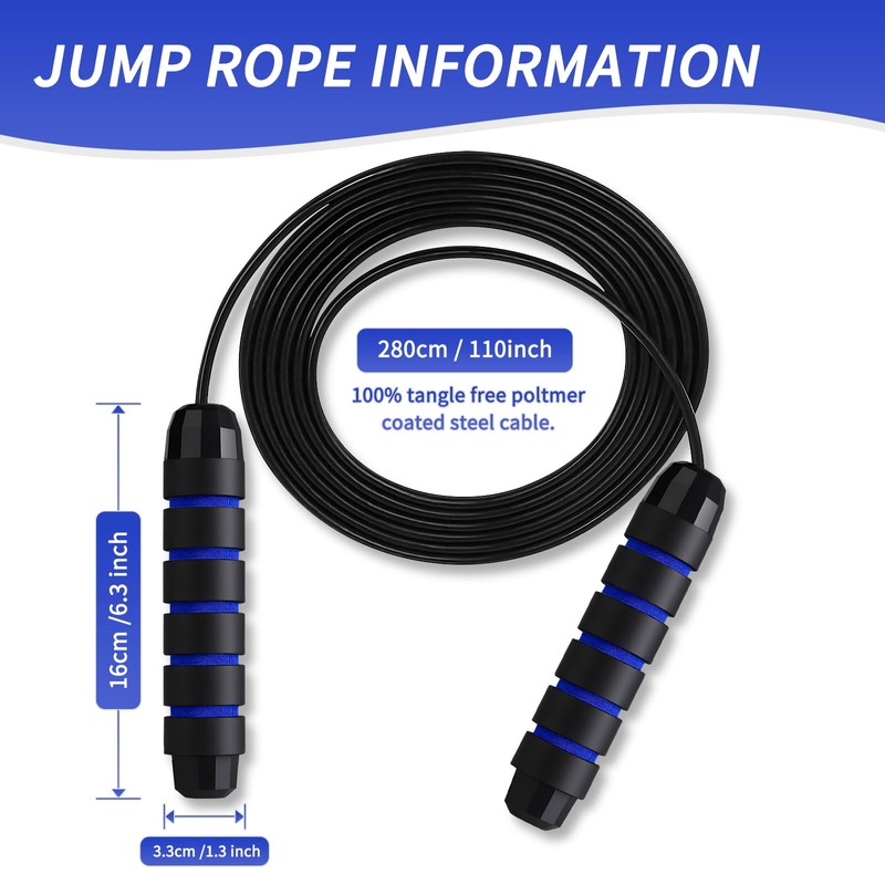 Junqixing-skipping rope,adjustable length,fastskippingropewithballbearing