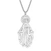 OUSIO Stainless Steel 18K Gold Plated Dainty Virgin Mary Necklace