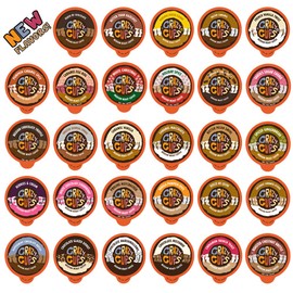 Crazy Cups Flavored Coffee Pods Variety Pack, Medium Roast Flavored Coffee Variety Pack, Single Serve Coffee in Recyclable Coffee Pods for Keurig K cups Machines, 50 Count
