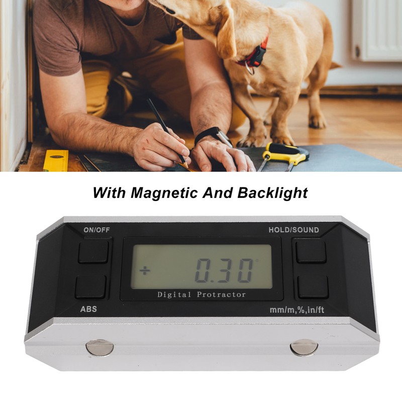 4x90° Digital Protractor LCD Electronic Inclinometer Angle Level Finder Level