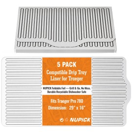 NUPICK BAC520 Grill Drip Tray Liners for Traeger Pro 780