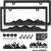 GNSZSN Mountain License Plate Frames - 2 Pack Black Plastic