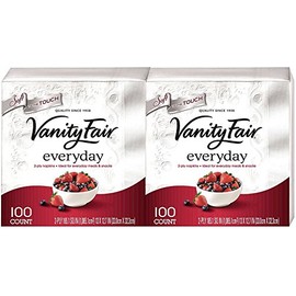 Vanity Fair Everyday Napkins, White - 100 ct - 2 pk