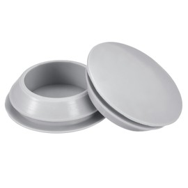 QUARKZMAN 5 Stück Silikonstopfen, Gummistopfen Runde Einrastlochstopfen für 28-30mm Loch, Lochstopfen Wasserdichter Lochstopfen für Metallrohr, Möbel Endkappen Einsätze, Grau