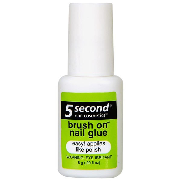 5 Second Brush On Nail Glue 0.2 oz (Pack of 3)