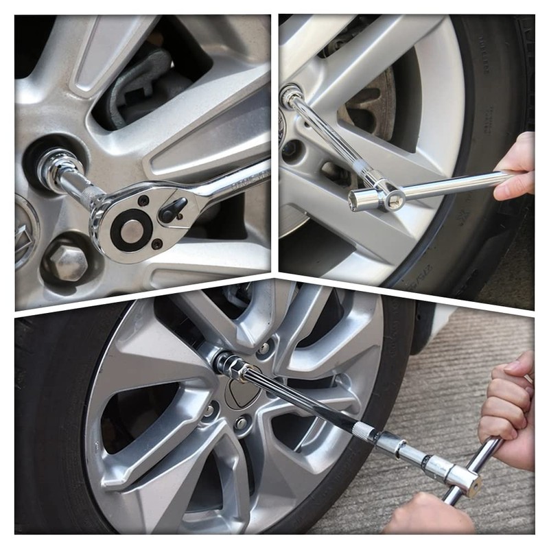 NA 4 Pcs Drive Wobble Extension Bars Socket Ratchet Extension