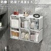 鏡柜下吊り下げ収納ボックス 小物入れ 引き出し 透明デスクオーガナイザー 卓上収納ケース コットン 綿棒 化粧品収納 フック式&粘着式 穴あけ不要