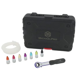 MichaelPro MP019003 Mechanic’s Brake Bleeder Wrench Set with 7mm to 12mm & 3/8-Inch 12-Point Socket, 47-Inch Length Oil Drain Hose Included