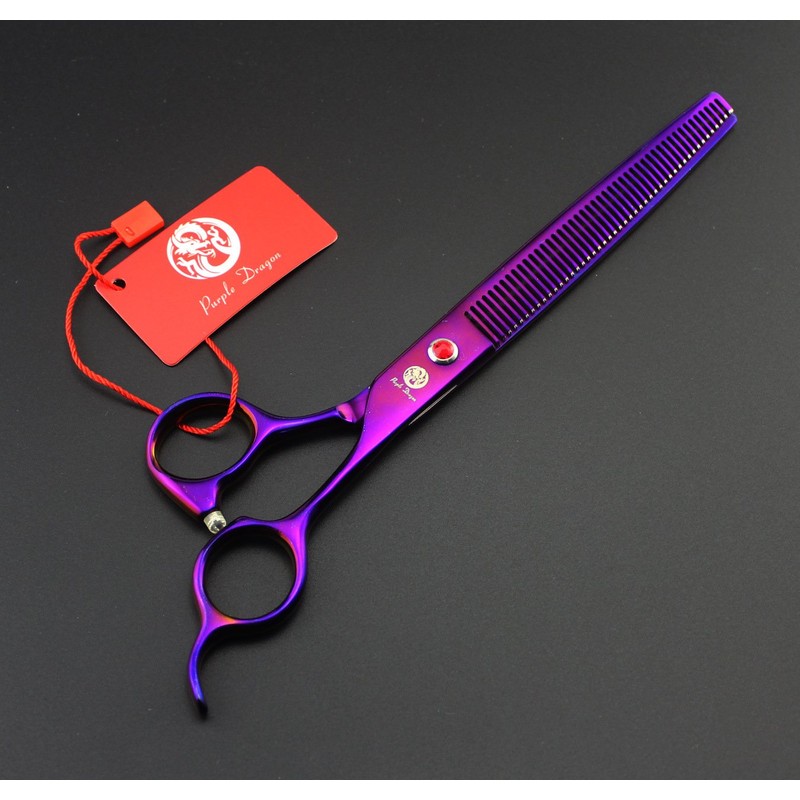 Purple Dragon 8.0 inch Professional Pet Grooming Scissors,Dog Straight Shear,