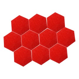 Gatuida 10Pcs Colored Hexagon Felt Message Boards Soundproofing Wall Protectors Multi Purpose Bulletin Tiles for Kindergarten Living Bedroom Decor