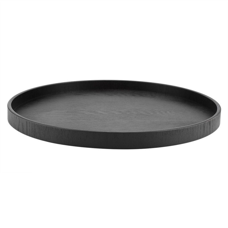 Round Shape Solid Wood Tea Coffee Snack Food Meals Serving
