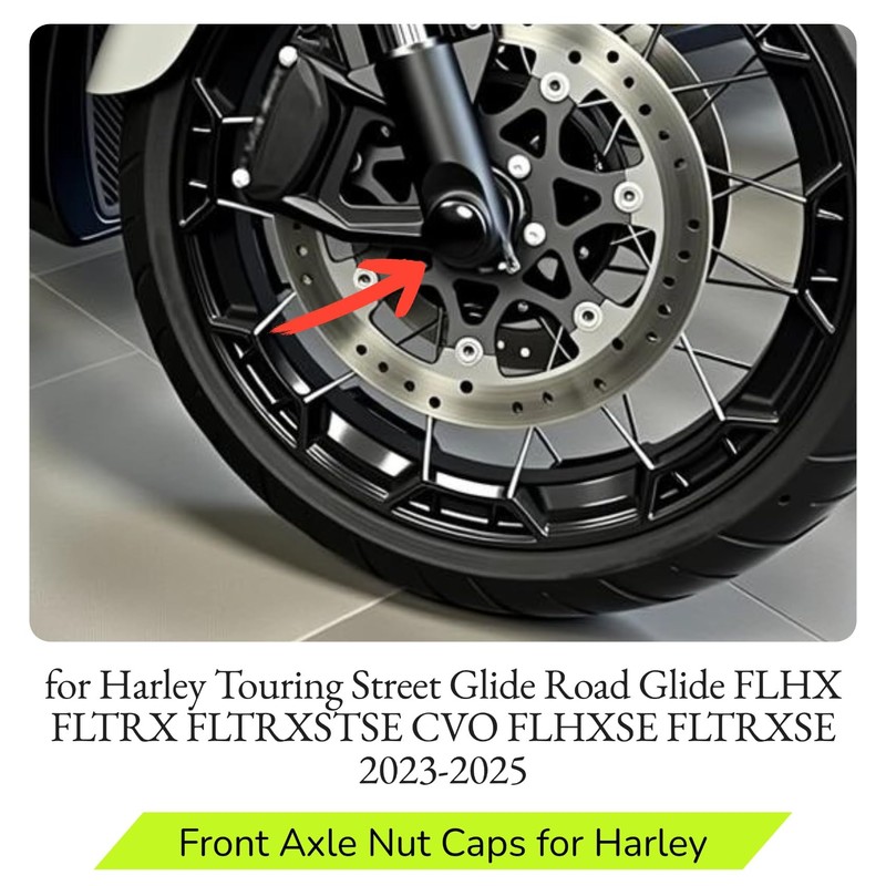 AC-MTORC Motorcycle Front Axle Nut Caps Axle Covers for Harley