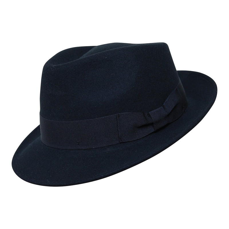 B&S Premium Doyle - Teardrop Fedora Hat - 100% Wool