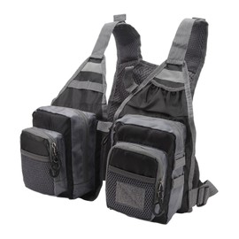 Fishing Gear, Fly Fishing Vest Adjustable Strap Mesh Lining for Fly Bass for Women (Black)