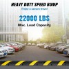 72'' Dual Channel Rubber Speed Bump Durable Traffic Hump with