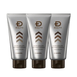 Ampher ANGFA Men's Hair Dye Scalp D Hair Color Conditioner Deep Brown 3 Pack