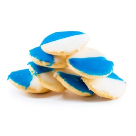 Fresh Baked Traditional Blue and White Cookies| Gimmee Jimmy's Cookie Gift Tins- 24 Cookies