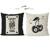 KEUSPI 8 Ball Pillow Covers Black and White Throw Pillows