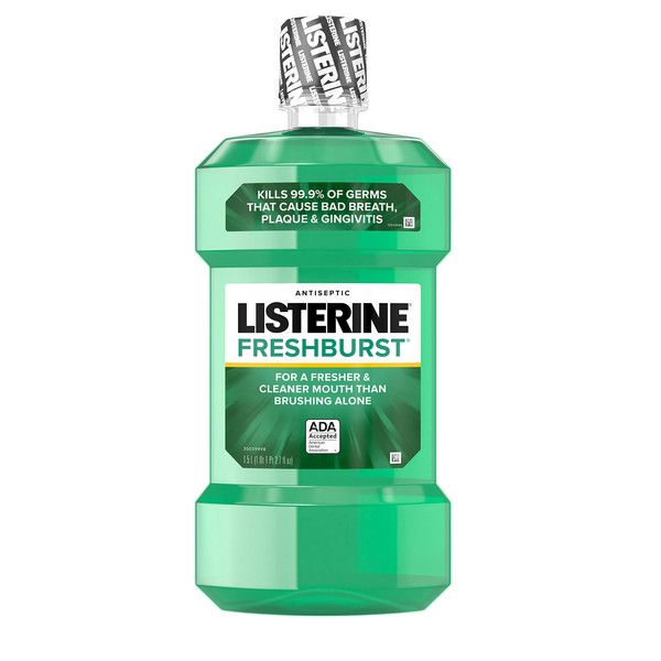 Listerine Freshburst Antiseptic Mouthwash with Germ-Killing Oral Care Formula to Fight Bad Breath, Plaque and Gingivitis, 1.5 L