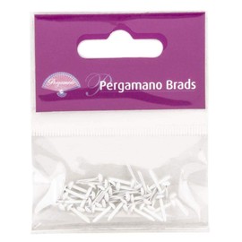 Pergamano Brads - White