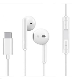Tech Uino Auriculares USB C de 1.2m con Micrófono, Compatibles con Cualquier Dispositivo con Entrada USB C (Blanco)