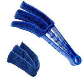 Hoshen Air Conditioner Brush, Car Air Outlet Brush, Multi-Function Cleaning Brush, Removable Cleaning Clip (Including a Cleaning Brush Head) - Blue
