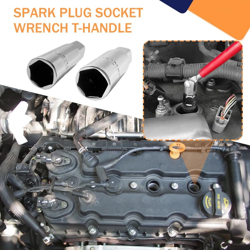 Lyxheth Spark Plug Socket Wrench, Spark Plug Tool, Universal T-handle