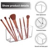 SVUPUE Make Up Brush Holder, 3 Compartments Thickened Acrylic Makeup