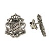 Alpenflüstern API082 Crest Lapel Pins Set of 2 Antique Silver