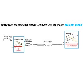 Exhaust Front Pipe and Muffler Compatible for 2000-2005 Pontiac Bonneville 3.8L | Stainless Steel | Northeastern Exhaust | Free Gasket and Clamp Included | Direct-Fit