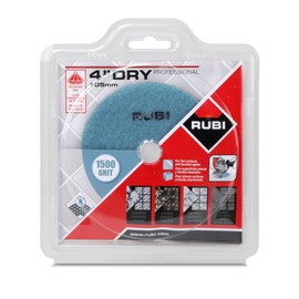 Diamond Pads Dry Polishing Ø 4" | Grain #1500 for Natural Stone | Removes Scratches, Premium Cooling Technology for Dry & Wet Polishing