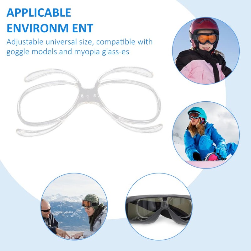Ski Goggles, Rx Insert, Optical Adapter, Flexible, Bendable, Universal Size,