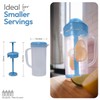 JBK Pottery 1 Quart Plastic Mixing Pitcher with Mixing Lid,