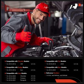 A-Premium Set of 4 Fuel Injectors Compatible with Jeep Cherokee 2016-2023, Compass 2018-2022, Renegade 2018-2021 & Chrysler 200 2015-2016 & Ram ProMaster City 2015-2022 & Fiat 500X 2018 & Dodge Dart