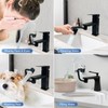 Matte Black Faucet Aerator, 1080° Swivel Faucet Extender, Kitchen Sink