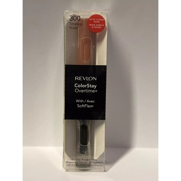 Revlon Colorstay Overtime W/SoftFlex Lipcolor & Topcoat, 300 Timeless Nude