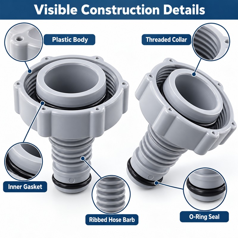 P6H1419 Pool Drain Valve Replacement, Swimming Pool Drain Hose Adapter